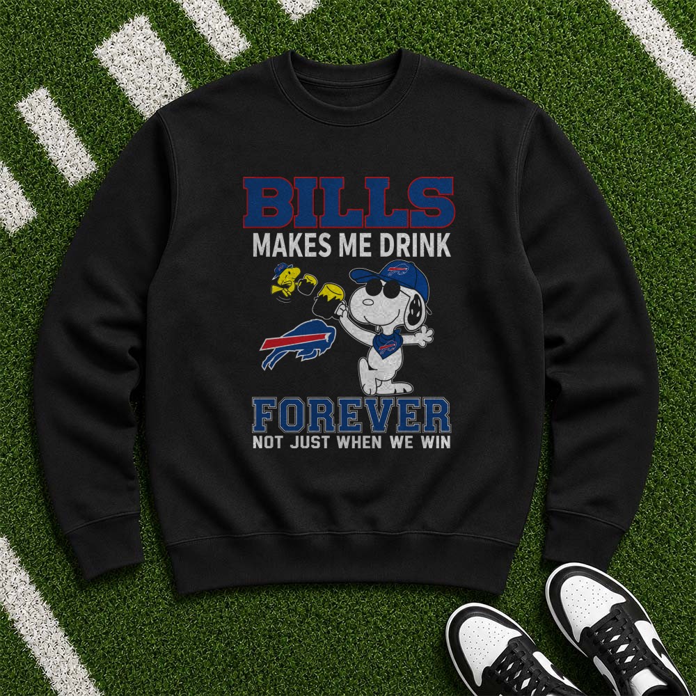 Peanuts Snoopy And Woodstock Bills Makes Me Drink Beer Lover Buffalo Bills T-Shirt Peanuts Snoopy And Woodstock Bills Makes Me Drink Beer Lover Buffalo Bills T-Shirt