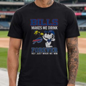 Peanuts Snoopy And Woodstock Bills Makes Me Drink Beer Lover Buffalo Bills T-Shirt