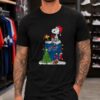 Peanuts Snoopy And Woodstock Ho Ho Ho Christmas Tree Fan Buffalo Bills T-Shirt