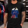 Peanuts Snoopy And Woodstock Champions Trophy Fan Buffalo Bills T-Shirt Peanuts Snoopy And Woodstock Champions Trophy Fan Buffalo Bills T-Shirt