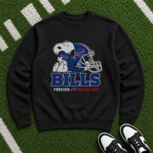 Peanuts Snoopy Forever Win Or Lose Fan Buffalo Bills T-Shirt
