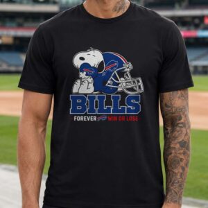 Peanuts Snoopy Forever Win Or Lose Fan Buffalo Bills T-Shirt