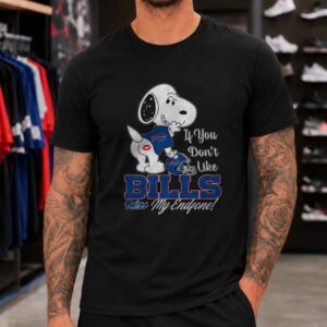 Peanuts Snoopy If You Don't Like Bills Kiss My Endzone Funny Buffalo Bills T-Shirt