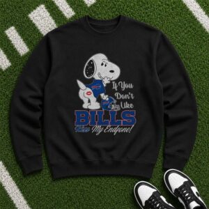 Peanuts Snoopy If You Don't Like Bills Kiss My Endzone Funny Buffalo Bills T-Shirt
