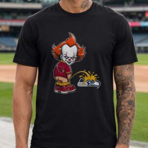 Pennywise Arizona Cardinals Peeing On Seattle Seahawks Funny T-Shirt