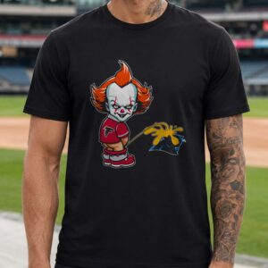 Pennywise IT Atlanta Falcons Peeing On Carolina Panthers Funny Rivalry T-Shirt