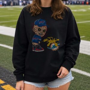 Pinhead Hellraiser Buffalo Bills Miami Dolphins Sucks Horror Rivalry T-Shirt