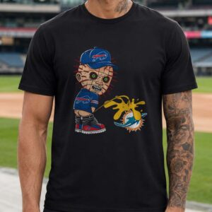 Pinhead Hellraiser Buffalo Bills Miami Dolphins Sucks Horror Rivalry T-Shirt