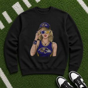 Retro Taylor Swift Baltimore Ravens Fan T-Shirt