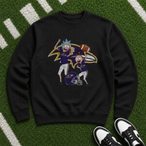 Rick And Morty Baltimore Ravens Fan T-Shirt