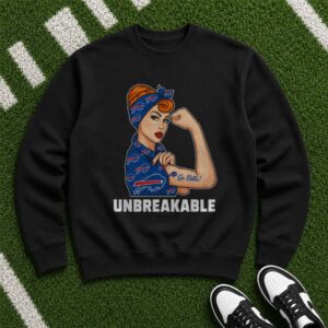 Rosie The Riveter Unbreakable Go Bills Women Buffalo Bills T-Shirt