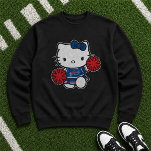 Sanrio Hello Kitty Cheerleader Women Buffalo Bills T-Shirt