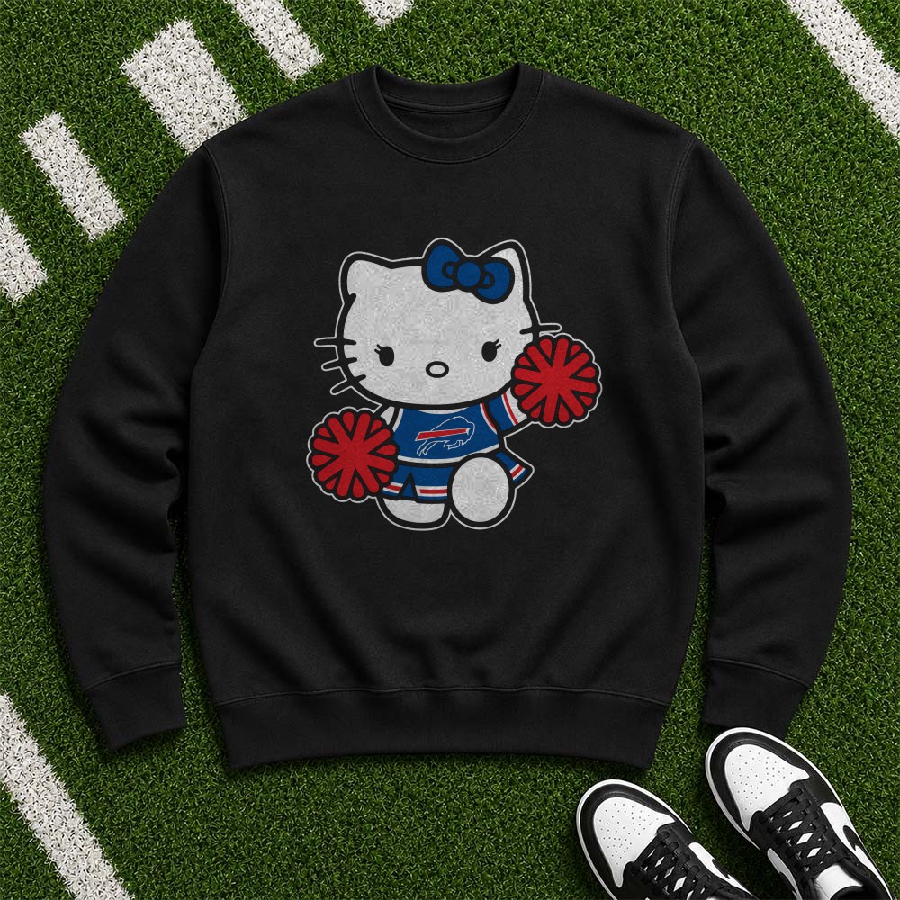 Sanrio Hello Kitty Cheerleader Women Buffalo Bills T-Shirt Sanrio Hello Kitty Cheerleader Women Buffalo Bills T-Shirt