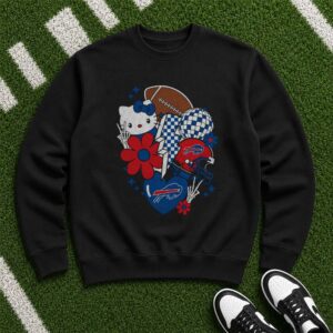 Sanrio Hello Kitty Disco Ball Helmet Collage Women Buffalo Bills Fan T-Shirt