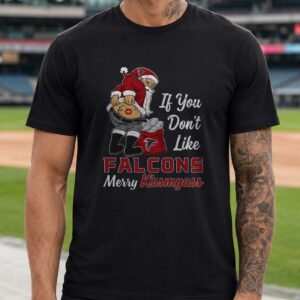 Santa If You Don't Like Atlanta Falcons Merry Kissmyass Funny Christmas T-Shirt
