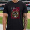 Skeleton Arizona Cardinals Sitting On Toilet Scrolling Phone Funny T-Shirt