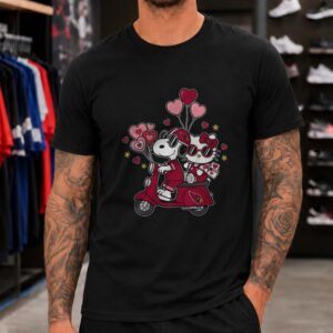 Snoopy And Hello Kitty Arizona Cardinals Valentine_s Day T-Shirt