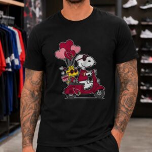Snoopy And Woodstock Arizona Cardinals Valentine_s Day T-Shirt