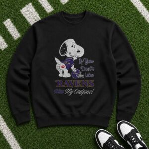 Snoopy Baltimore Ravens If You Don't Like Kiss My End Zone Funny T-Shirt