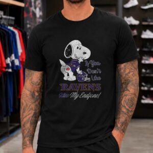 Snoopy Baltimore Ravens If You Don't Like Kiss My End Zone Funny T-Shirt