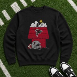 Snoopy Woodstock Atlanta Falcons Dog House Football Fan T-Shirt