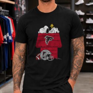 Snoopy Woodstock Atlanta Falcons Dog House Football Fan T-Shirt
