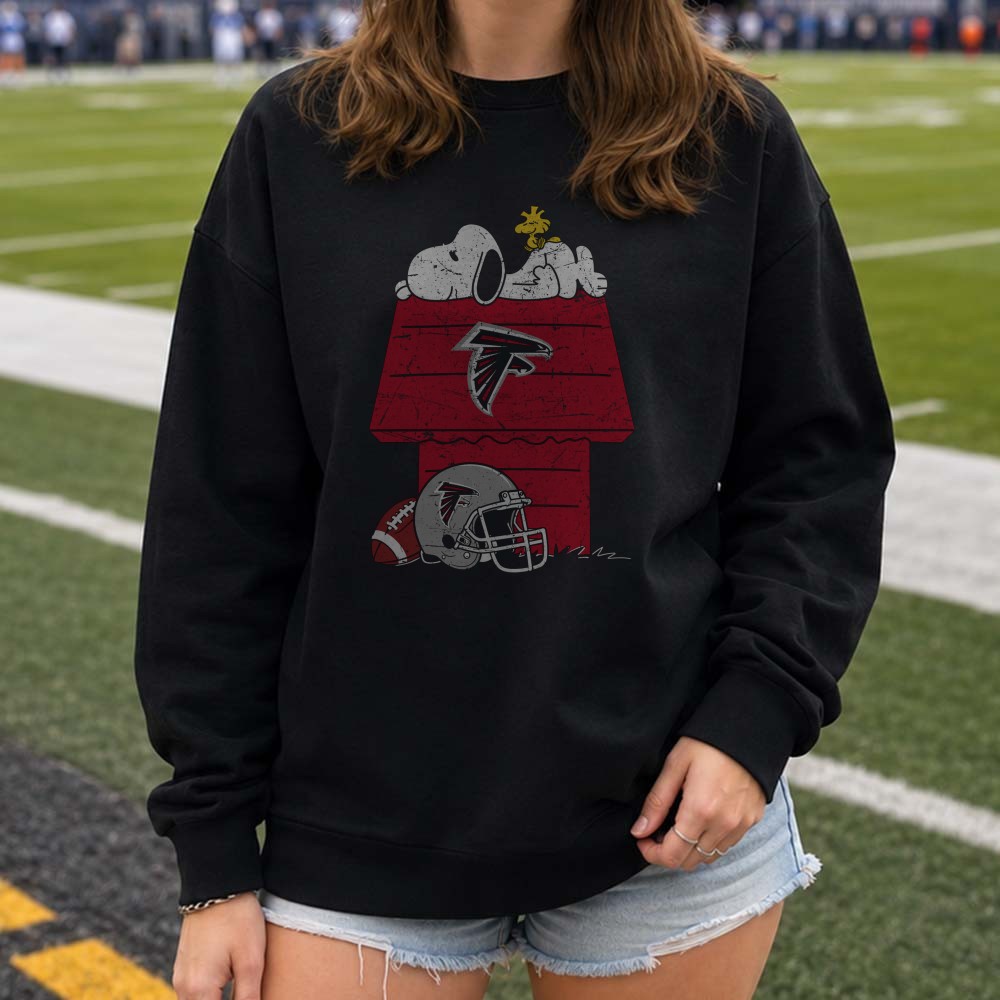 Snoopy Woodstock Atlanta Falcons Dog House Football Fan T-Shirt Snoopy Woodstock Atlanta Falcons Dog House Football Fan T-Shirt