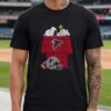 Snoopy Ho Ho Ho Hugging Christmas Tree Atlanta Falcons NFL T-Shirt