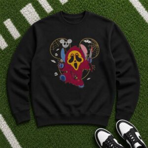 Stitch Ghostface Scream Arizona Cardinals Halloween T-Shirt