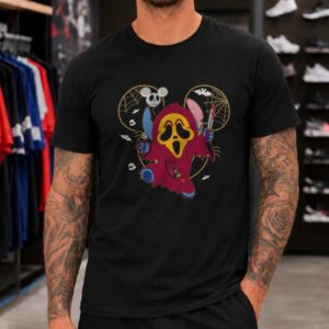 Stitch Ghostface Scream Arizona Cardinals Halloween T-Shirt