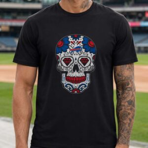 Sugar Skull Buffalo Bills Diamond Eyes Day Of Dead Dia De Muertos T-Shirt