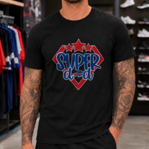 Super Dad Buffalo Bills Superman Diamond Football Father's Day Gift T-Shirt (1)