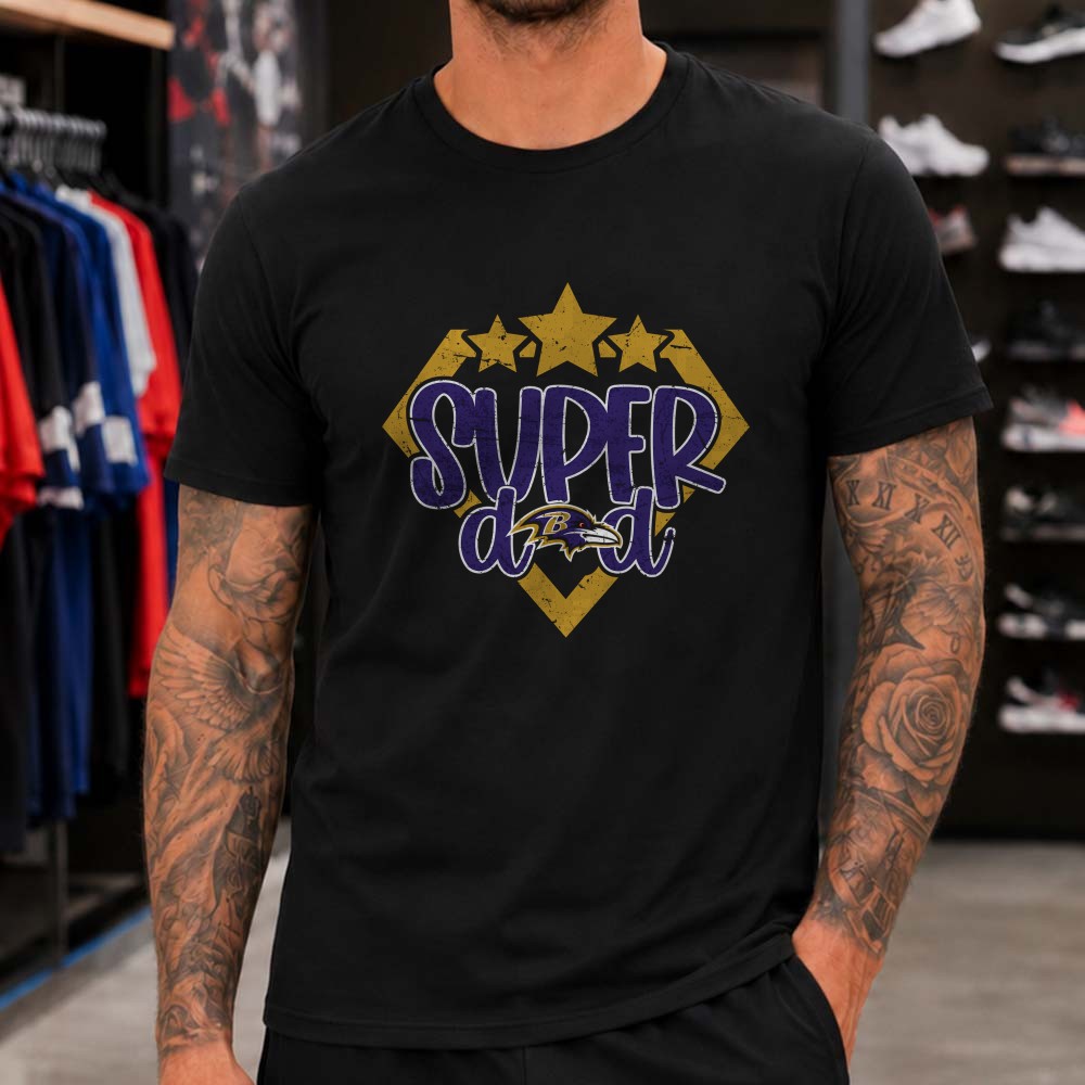 Super Dad Ravens Fan Father’s Day Gift For Dad Baltimore Ravens NFL T-Shirt Super Dad Ravens Fan Father’s Day Gift For Dad Baltimore Ravens NFL T-Shirt