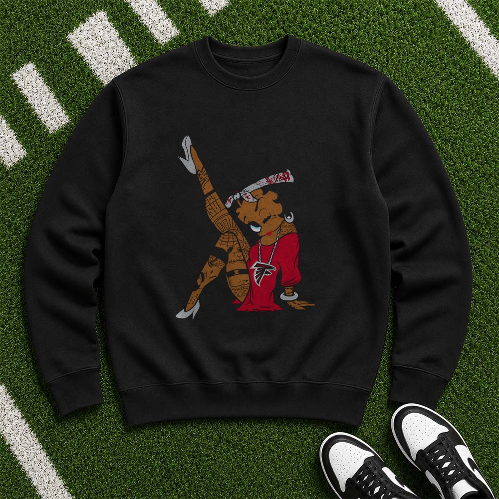 Tattooed Betty Boop Badass Atlanta Falcons NFL Fan T-Shirt Tattooed Betty Boop Badass Atlanta Falcons NFL Fan T-Shirt