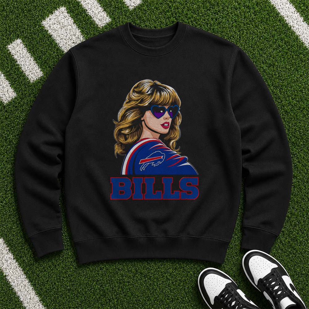Taylor Swift Buffalo Bills Heart Sunglasses Swifties Women Football T-Shirt Taylor Swift Buffalo Bills Heart Sunglasses Swifties Women Football T-Shirt