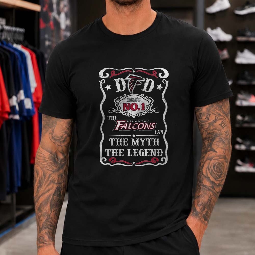 The Man The Myth The Legend Jack Daniels Style Atlanta Falcons Fan T-Shirt The Man The Myth The Legend Jack Daniels Style Atlanta Falcons Fan T-Shirt