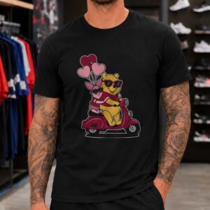 Winnie The Pooh And Piglet Arizona Cardinals Valentine_s Day T-Shirt