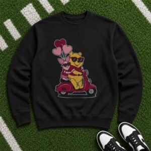 Winnie The Pooh And Piglet Arizona Cardinals Valentine_s Day T-Shirt