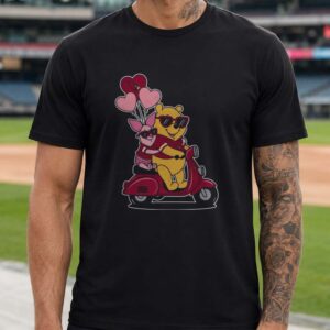 Winnie The Pooh And Piglet Arizona Cardinals Valentine_s Day T-Shirt